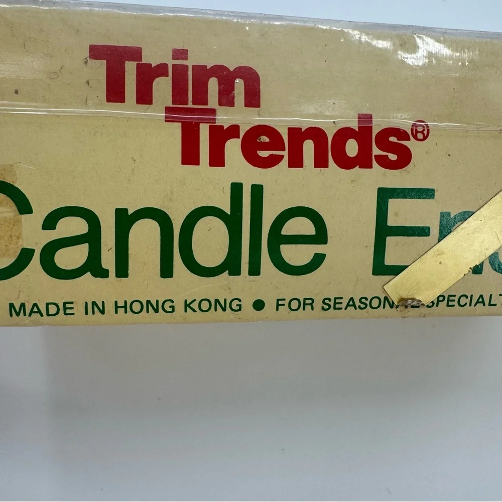 Trim Trends Candle Ensemble Red‎ Candle Holders 2 Glass Holiday Decor Vintage